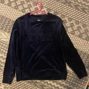 Zyia Active Velvet Logo Sweatshirt